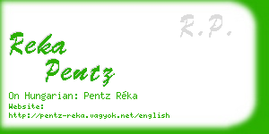 reka pentz business card