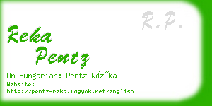 reka pentz business card
